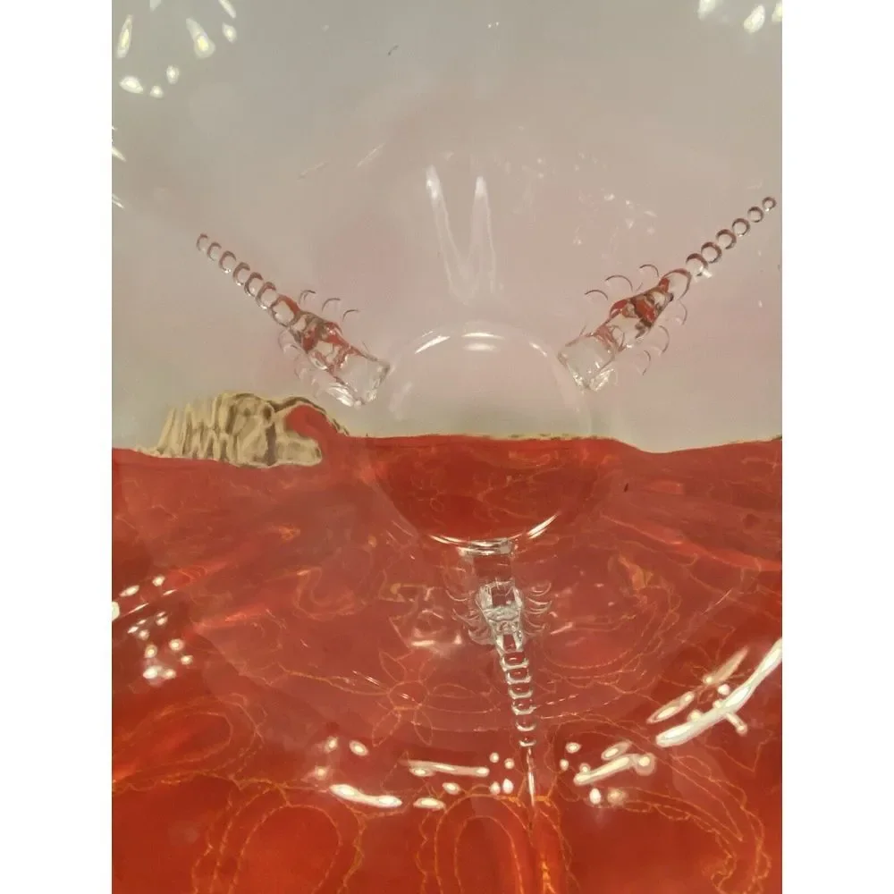 Vintage Heisey Empress‎ Queen Anne Clear 3-Footed Dolphin 11